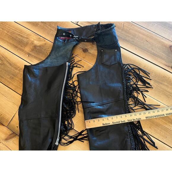 Hot Leathers Ladies Black Leather Motorcycle Fringed Biker Adjustable Buckle. SM - Picture 6 of 8